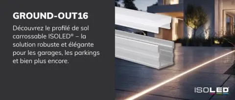 Des rubans LED flexibles sont int&eacute;gr&eacute;s dans des d&eacute;coupes courbes en bois et diffusent une lumi&egrave;re blanc chaud. En bas &agrave; droite, des profil&eacute;s LED blancs et gris sont pr&eacute;sent&eacute;s.