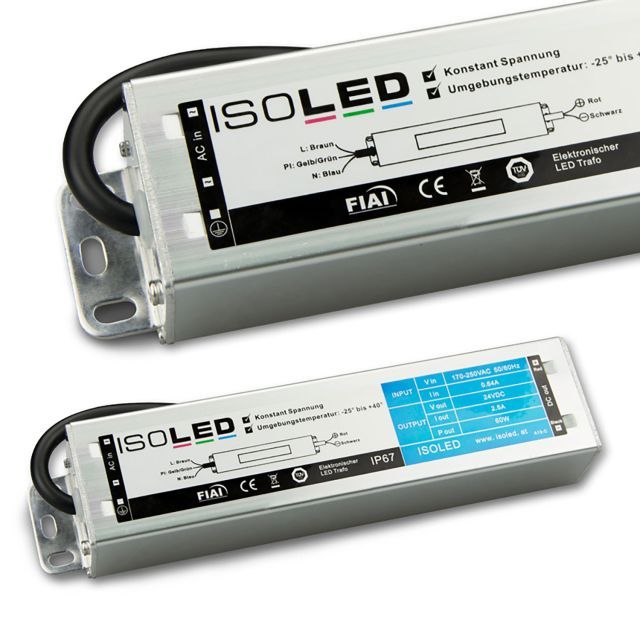 LED Trafo 24V/DC, 0-60W, IP66