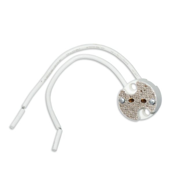 GU5.3 ceramic socket for G4/MR16/MR11 illuminants, 12-24V