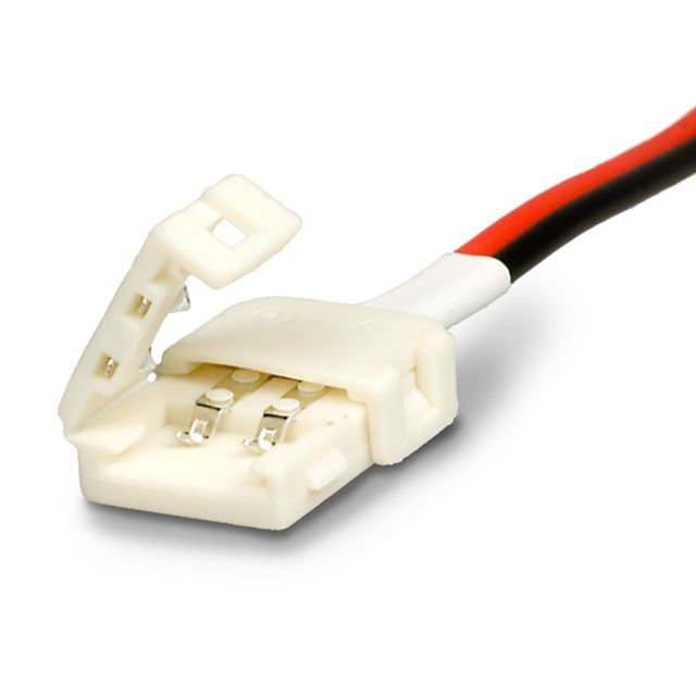 Clip cable connector (max. 5A) C1-28 for 2-pole IP20 flex stripes with width 8mm, pitch >12mm