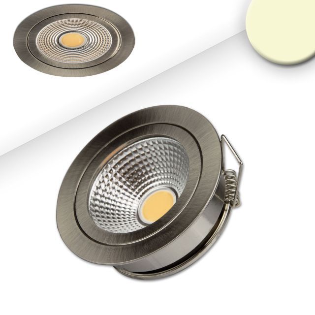 LED Möbel-Einbaustrahler COB mit Reflektor, 3W, 60°, nickel geb., warmweiß