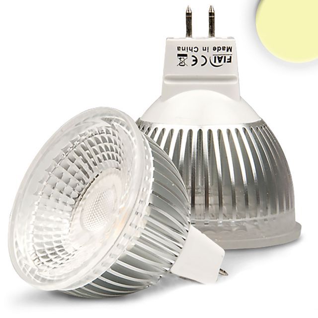 Ampoule LED MR16 6 W GLAS-COB, 70°, blanc chaud, dimmable