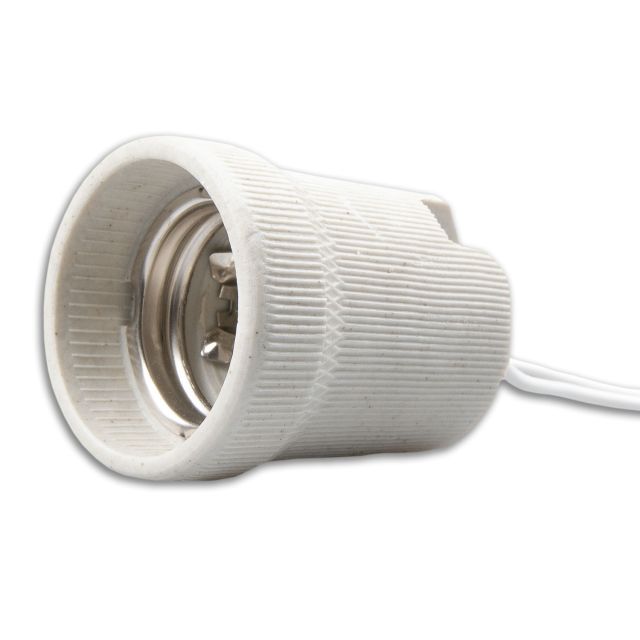 E27 socket ceramic, 0-230V