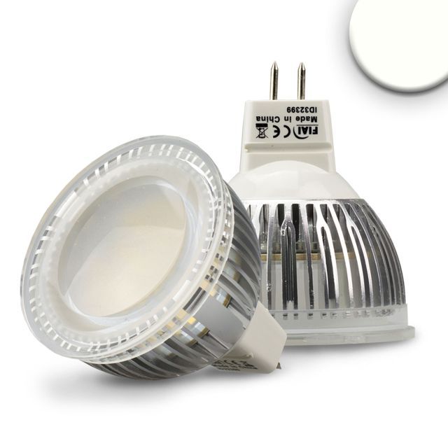 Ampoule LED MR16 6W verre diffus, 120°, blanc neutre