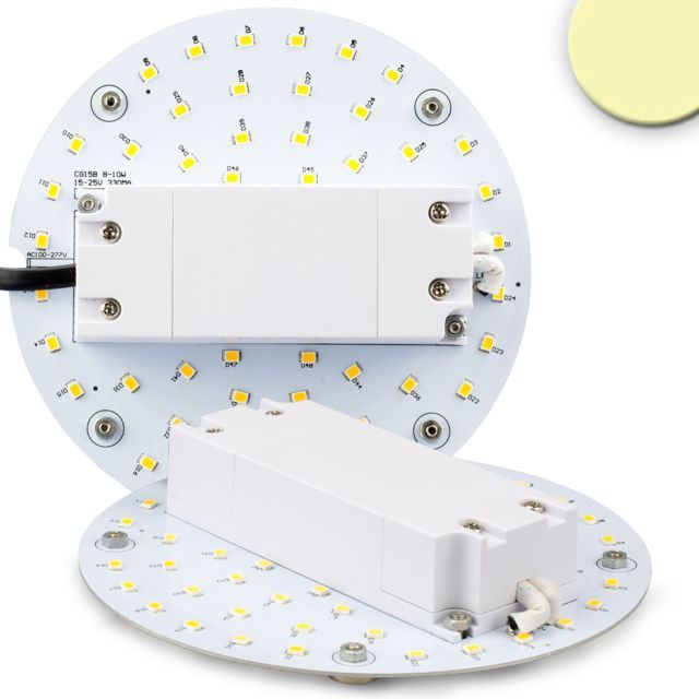 Modulo di conversione LED 130 mm, 9W, con magnete, luce bianca calda
