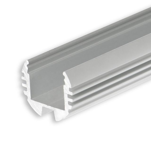Profilé rond LED ROUND12 aluminium anodisé, 200 cm
