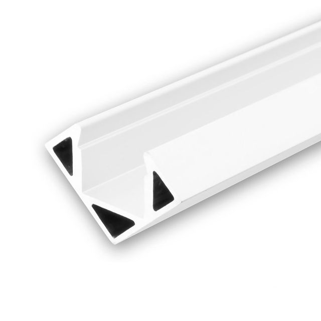LED corner profile CORNER11 aluminium powder-coated white RAL 9010, 200cm