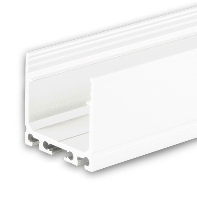 Profilo LED montato a superficie SURF24 alluminio verniciato a polvere bianco RAL 9010, 200cm