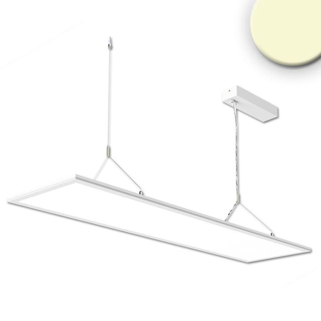 Suspension de bureau LED direct/indirect, 20+20W, 30x120cm, blanc, UGR