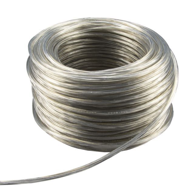 Kabel 50m Rolle 3-polig 0,75mm² H03VV-F PVC Mantel transparent AWG18