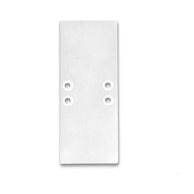 Endkappe EC66 Aluminium weiß RAL9010 für Profil 2SIDE, 2 STK, inkl. Schrauben