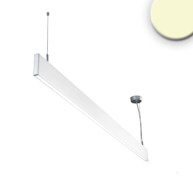 Lamp. a sospensione LED Linear Up+Down 600, 25W. prism., colleg. lineare e 90°, bianco, bianco caldo
