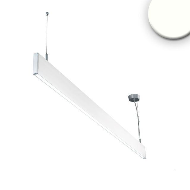 Lamp. a sospensione LED Linear Up+Down 600, 25W, prism., colleg. lineare e 90°, bianco, bianco neutro