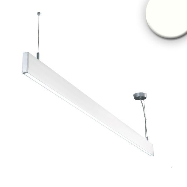 Luminaire susp. LED Linear Up+Down 1200, 40W,  prism., connect. linéaire et 90°, blanc, blanc neutre