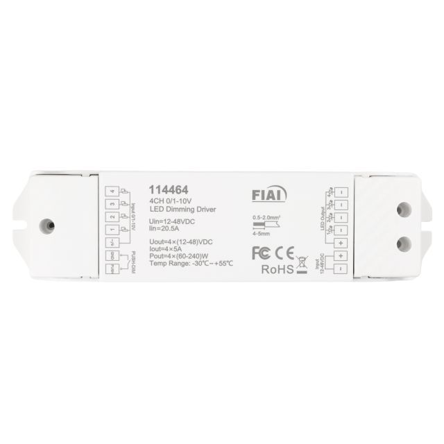 1xPush / 4x1-10V Input zu 4 Kanal PWM Output, 12-48V DC 4x5A
