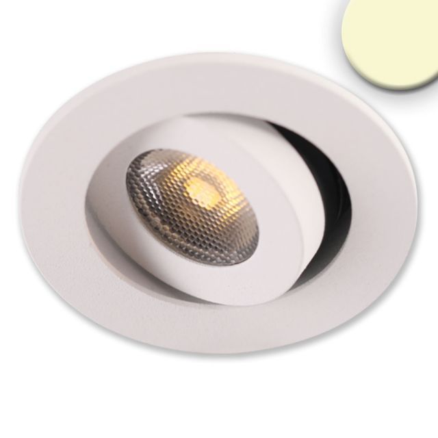 LED Einbauleuchte MiniAMP weiß, 3W, 24V DC, warmweiß, dimmbar