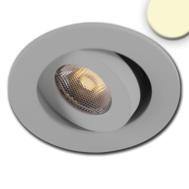 LED Einbauleuchte MiniAMP alu gebürstet, 3W, 24V DC, warmweiß, dimmbar