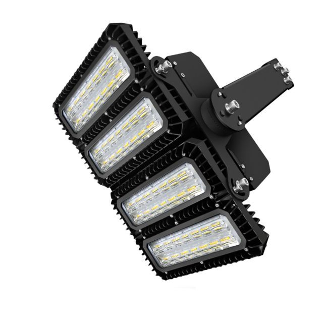 LED Flutlicht 450W, 130x25° asymmetrisch, variabel, 1-10V dimmbar, neutralweiß, IP66