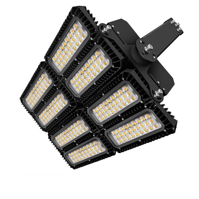 LED floodlight 900W, 130x40° asymmetric, variable, DALI dimmable, warm white, IP66