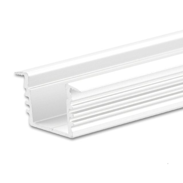 LED Einbauprofil DIVE12 Aluminium weiß RAL 9010, 200cm