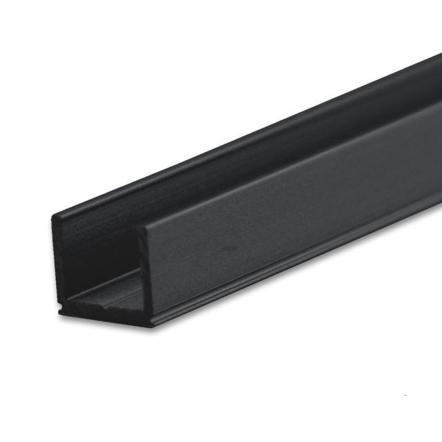 Profilé en applique LED SURF6 aluminium noir RAL9005, 200cm