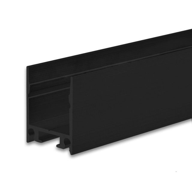 LED Aufbauleuchtenprofil HIDE SINGLE Aluminium schwarz RAL 9005, 200cm