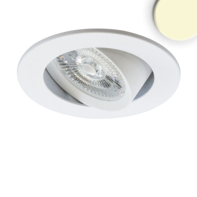 LED Einbauleuchte Slim68 Alu weiß, rund, 9W, warmweiß, DALI dimmbar