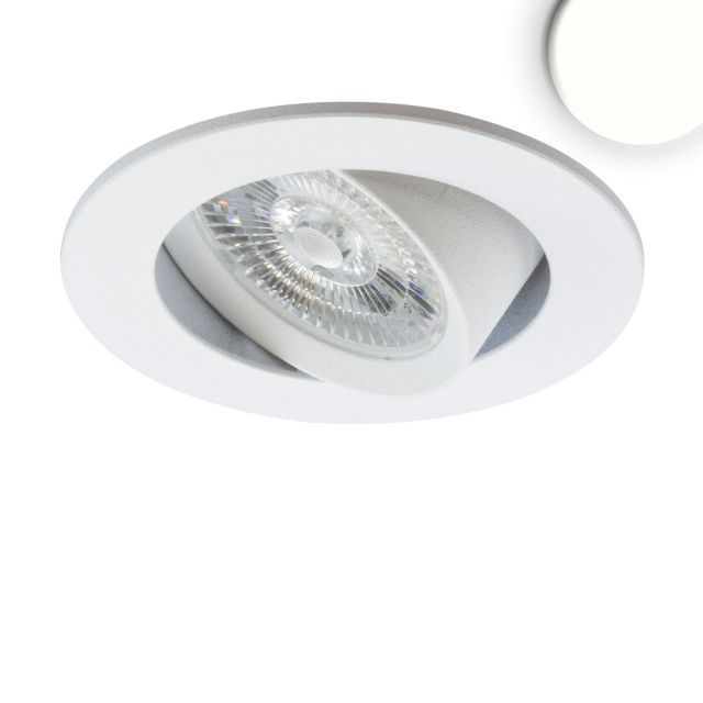 LED Einbauleuchte Slim68 weiß, rund, 9W, neutralweiß, dimmbar