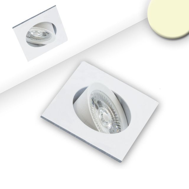 LED Einbauleuchte Slim68 weiß, eckig, 9W, warmweiß, dimmbar