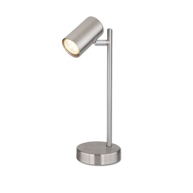 Lampe de table nickel mat, avec interrupteur, 1xdouilleGU10, sans ampoules