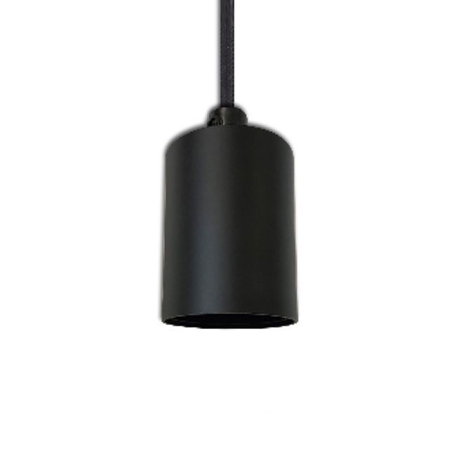 Douille E27 noire avec câble noir 160cm