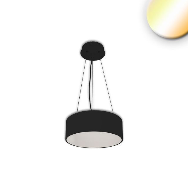 LED pendant lamp, DN400, black, 25W, ColorSwitch 3000|3500|4000K, dimmable