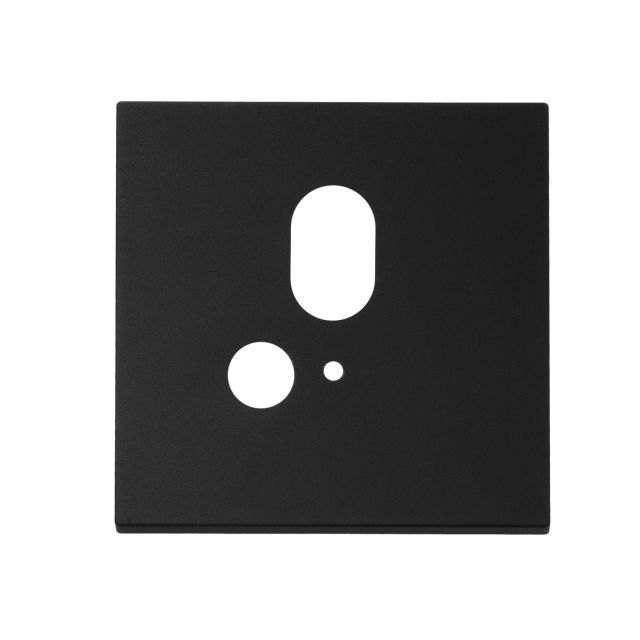Collerette aluminium carré 1 noir, pour applique encastrée Sys-Wall68 avec capteur PIR