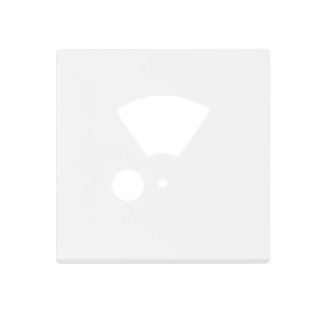 Collerette aluminium carré 2 blanc, pour applique encastrée Sys-Wall68 avec capteur PIR