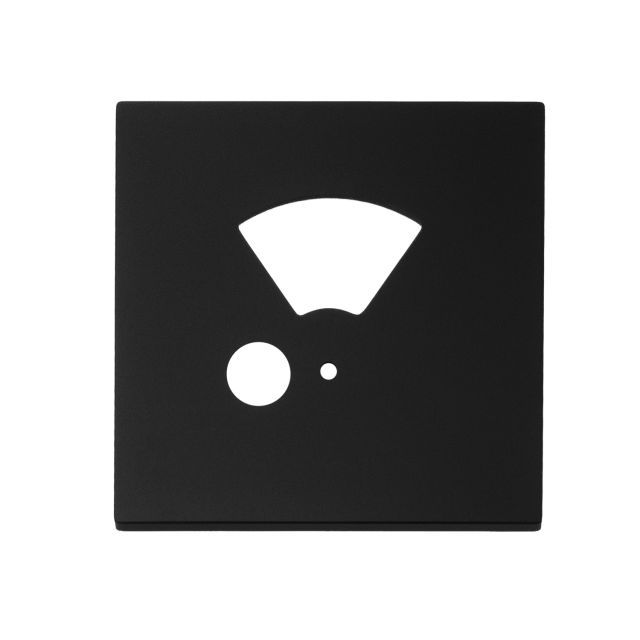 Collerette aluminium carré 2 noir, pour applique encastrée Sys-Wall68 avec capteur PIR
