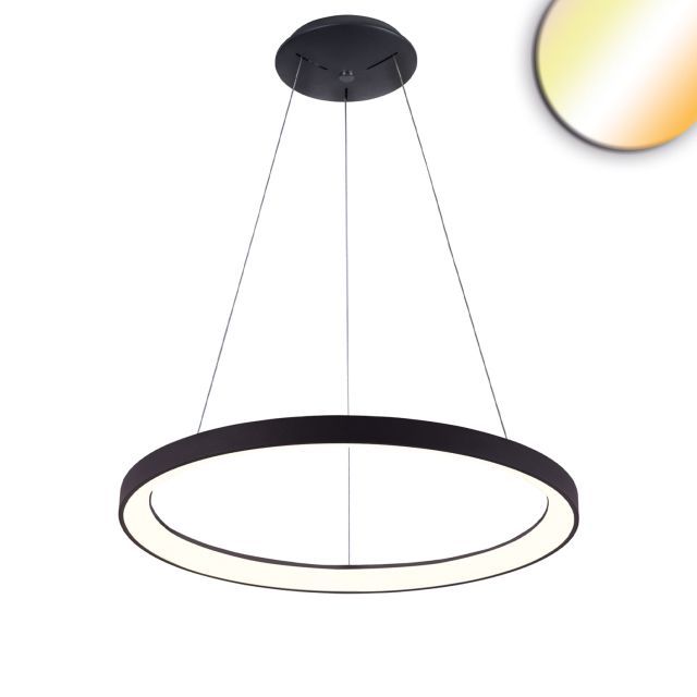 LED pendant light Orbit 580, black, 48W, round, ColorSwitch 3000|3500|4000K, dimmable
