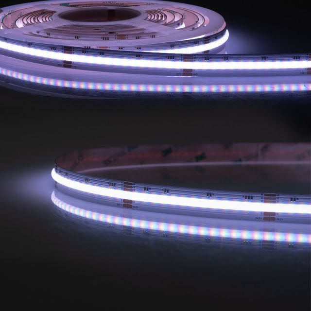 LED COB RGB+WW Linear flex stripe, 24V DC, 20W, IP20, 5m roll, 896 LED/m