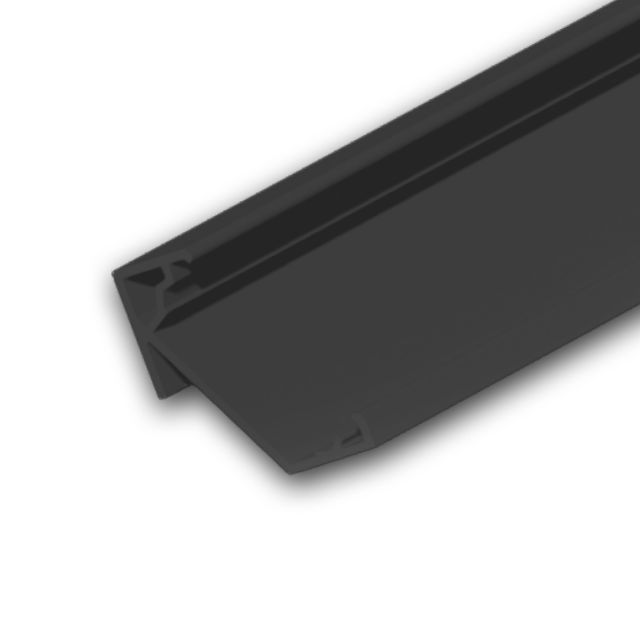 LED corner profile CORNER18 aluminum black RAL9005, 200cm
