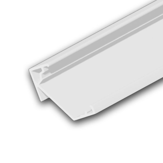 LED corner profile CORNER18 aluminum white RAL9003, 200cm
