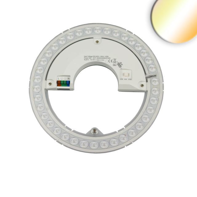 Modulo di conversione LED 227mm, 15W, 160 lm/W, con magnete fisso, Colorswitch 3000|4000|6000K, dim