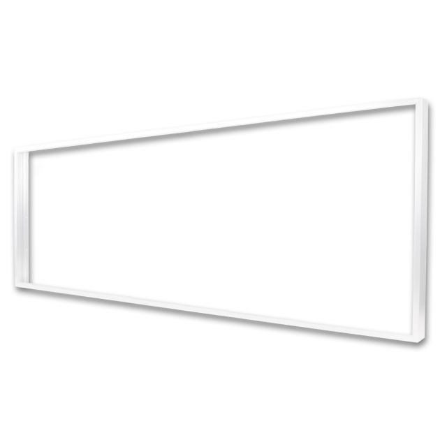 Cadre de montage blanc RAL 9016, hauteur 7cm, pour panneaux LED 308x1550, montage rapide enfichable