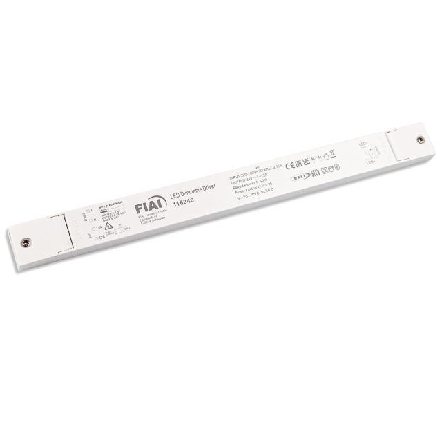 LED PWM transformer 24V/DC, 0-60W, Push/DALI-2 dimmable, SELV, ultraflat, ultraslim