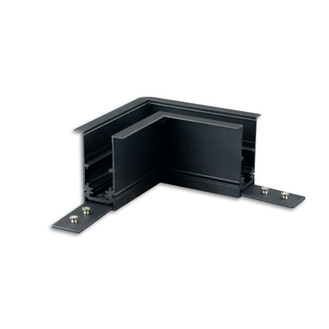 Track48 corner rail 90° horizontal for recessed rail, black, not current carrying