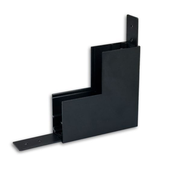 Track48 rail d'angle 90° vertical pour rail apparent, noir, non transportant du courant