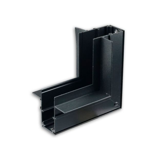 Track48 corner rail 90° vertical for drywall rail, black, not current carrying