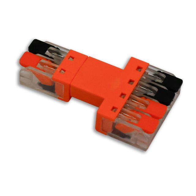 Durchgangs-Steckverbinder 2-polig Input, 2x2-polig Output, 0,5-2,5mm², max. 250V/10A
