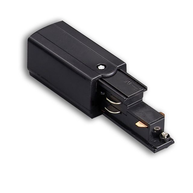 3-PH DALI side infeed for surface mounted rail, N-conductor left, black