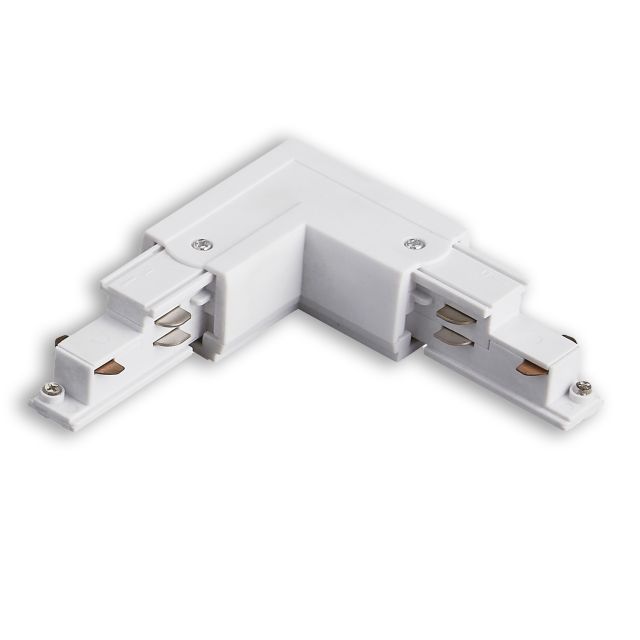 3-PH DALI L-connector for surface mounted rail, N-conductor internal, white