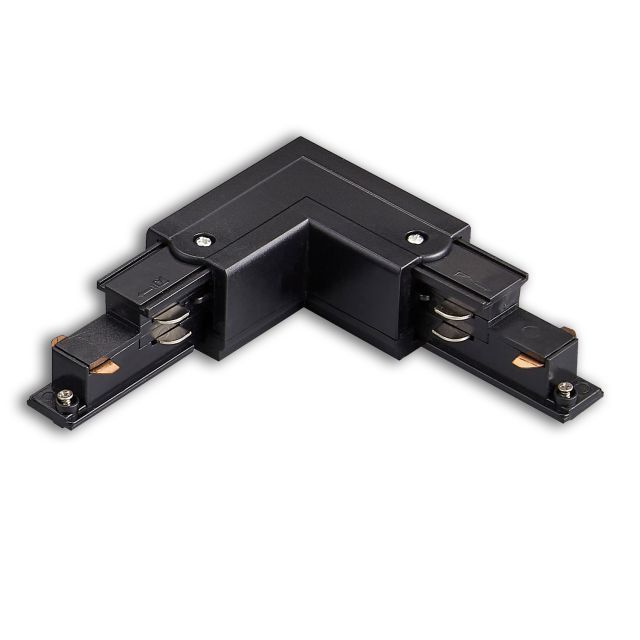 3-PH DALI L-connector for surface mounted rail, N-conductor internal, black