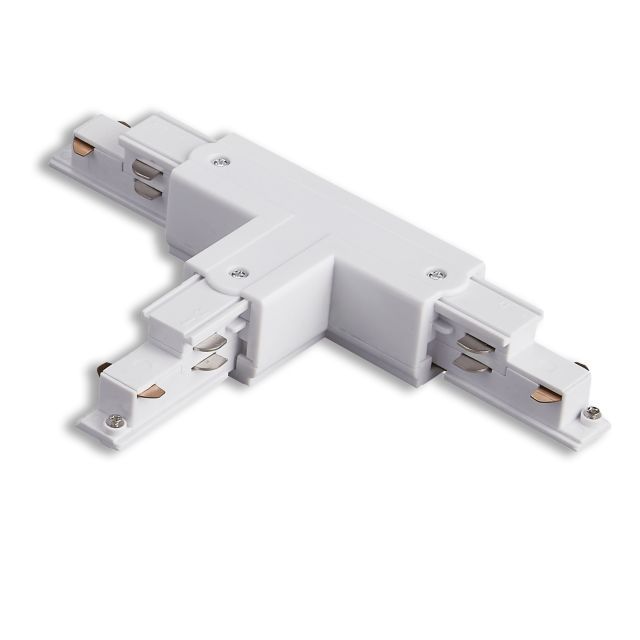 3-PH DALI T-connector for surface mounted rail, N-conductor left, white